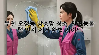 부천 오정동 방충망 청소 : 반려동물 털, 먼지 제거 완벽 가이드